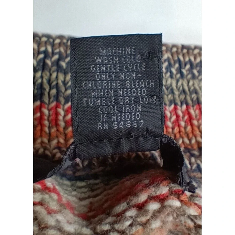 Vintage Express Womens Zipper Front Cardigan Sweater Size L Patches Grannycore - Picture 11 of 14